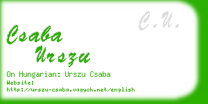 csaba urszu business card